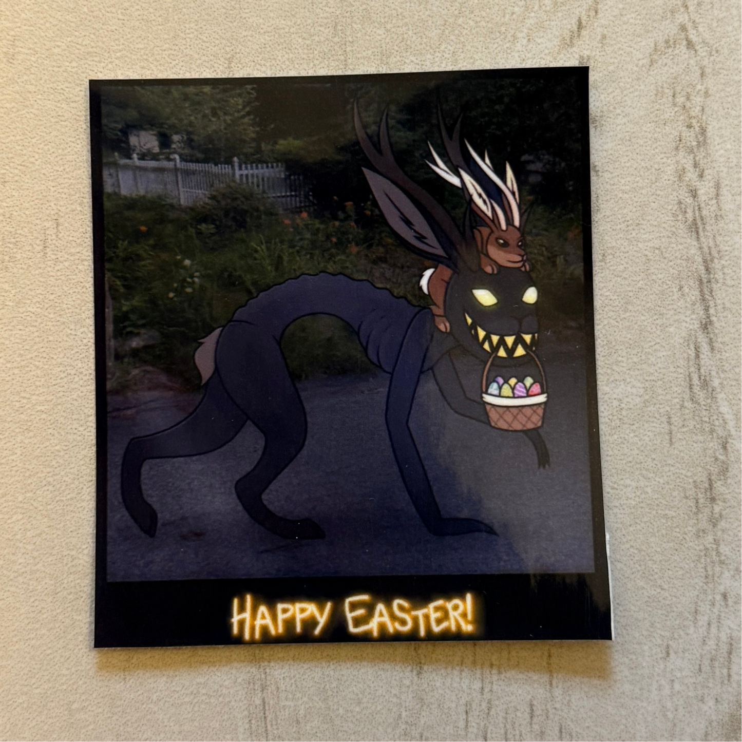 Easter Cryptid Polaroid Sticker