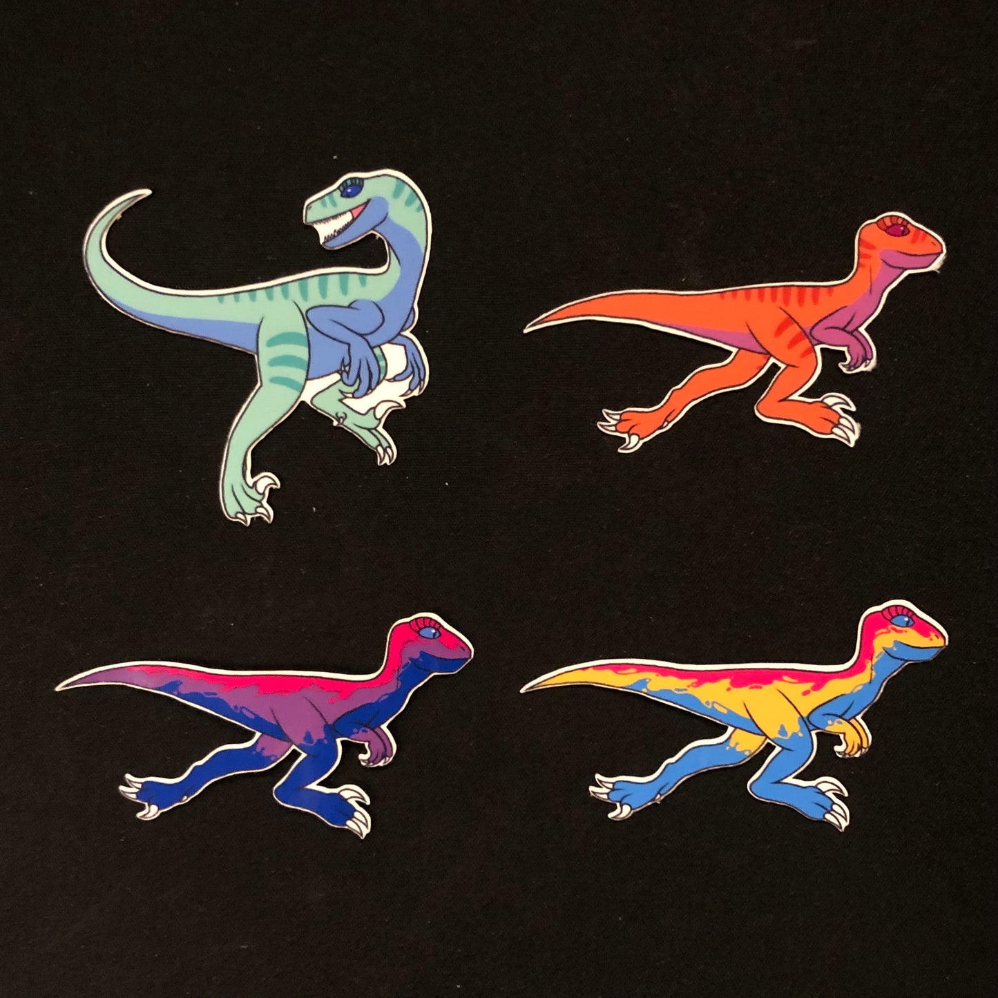 Pride Velociraptor Stickers