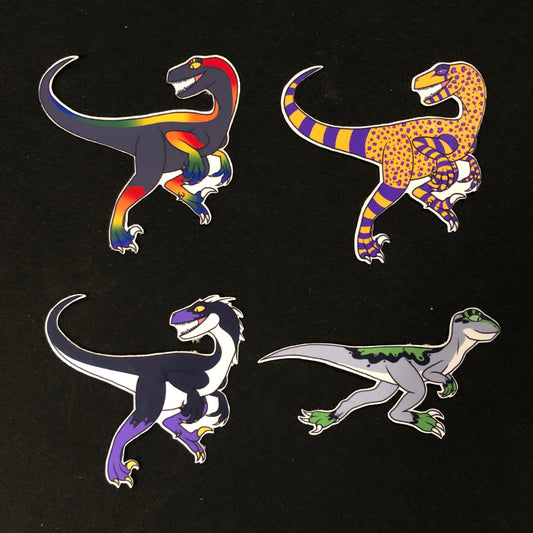 Pride Velociraptor Stickers